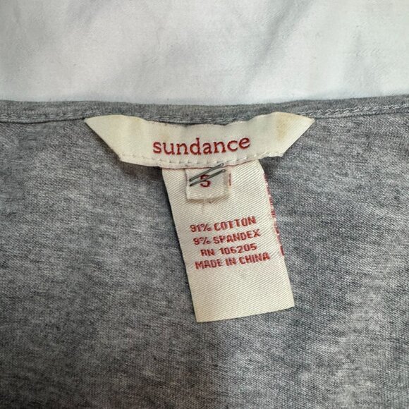 EUC Sundance Ruched Gray Long Sleeve Top – Women’s Small - Picture 3 of 3